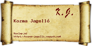 Kozma Jagelló névjegykártya