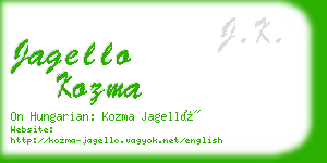 jagello kozma business card